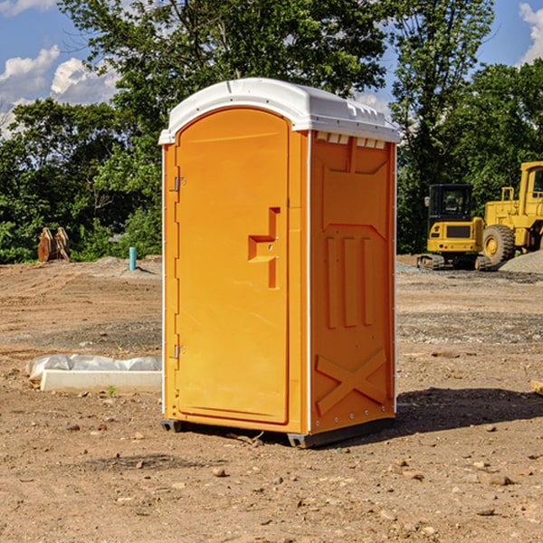 how often are the portable restrooms cleaned and serviced during a rental period in Farmersville Pennsylvania